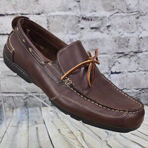 Florsheim Comfortech Men's Shoes 9.5 M Brown Slip-On Driving Loafer Moccasins